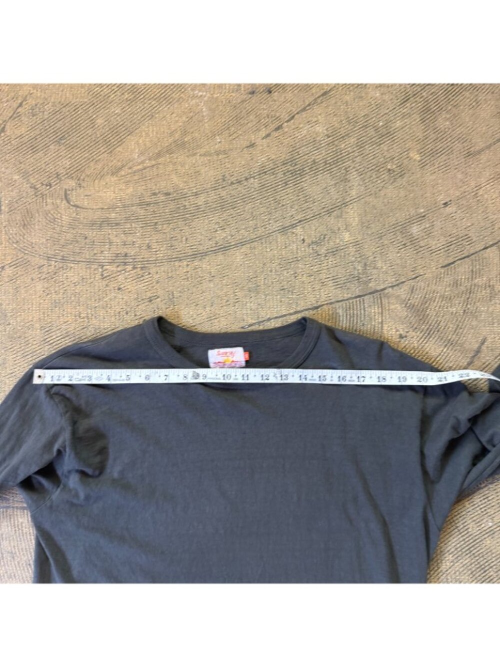 Sunray Sportswear Makaha LS Loopwheel Tee Japanese Jersey Washed Black Size 42 - Picture 4 of 10